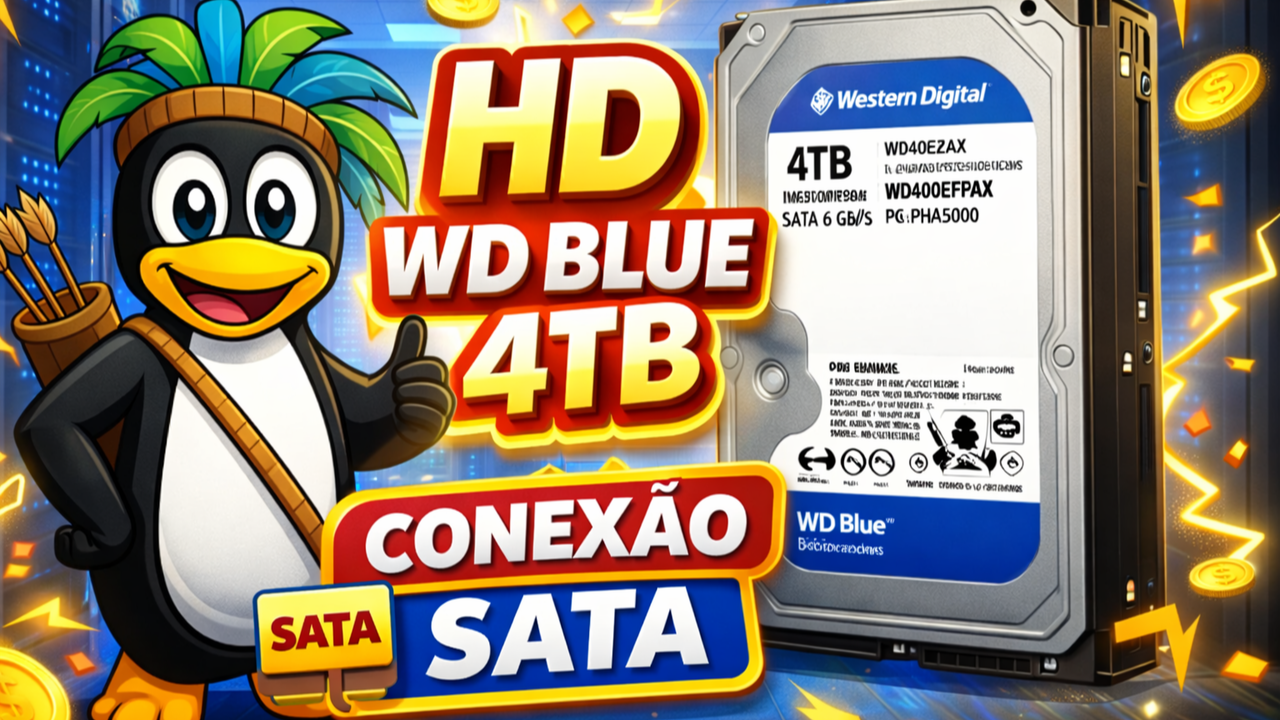 HD Western Digital Blue 4TB | Original e Barato - Kurumin Brasil