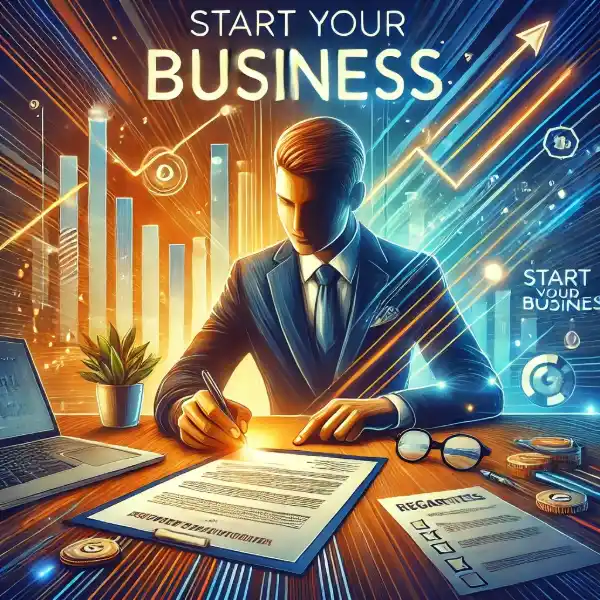 Imagem com cores vibrantes sobre como abrir uma empresa no Brasil.