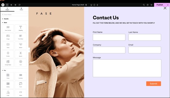 Interface do Visual Form Builder no WordPress – Criação de formulários de contato personalizados e otimizados.