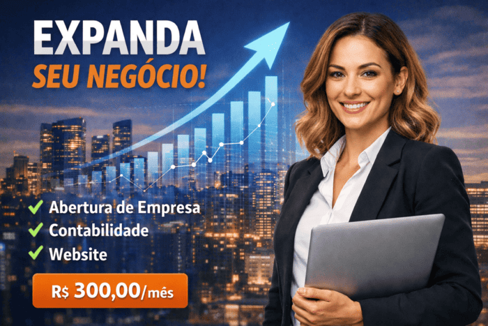 Ofertas combo Meu Negócio que oferece Abertura de empresa Gratis, Contabilidade e um belissimo site para iniciar o seu negocio em 2026.