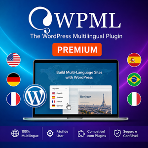 WPML Multilingual Plugin Premium – Tradutor para WordPress para criar sites multilíngues profissionais