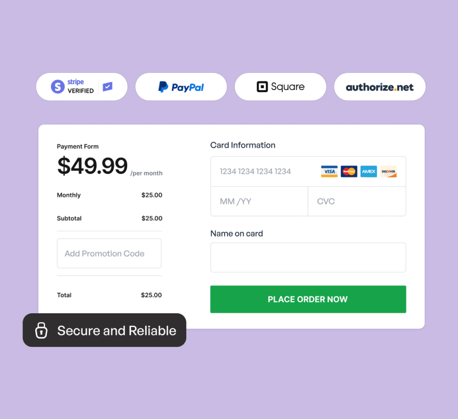 Plugin para WordPress com integração de pagamentos online wpf-ill-secure-online-payment-forms