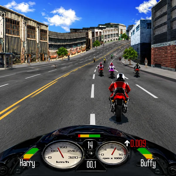 Fase do Road Rash para PC na largada