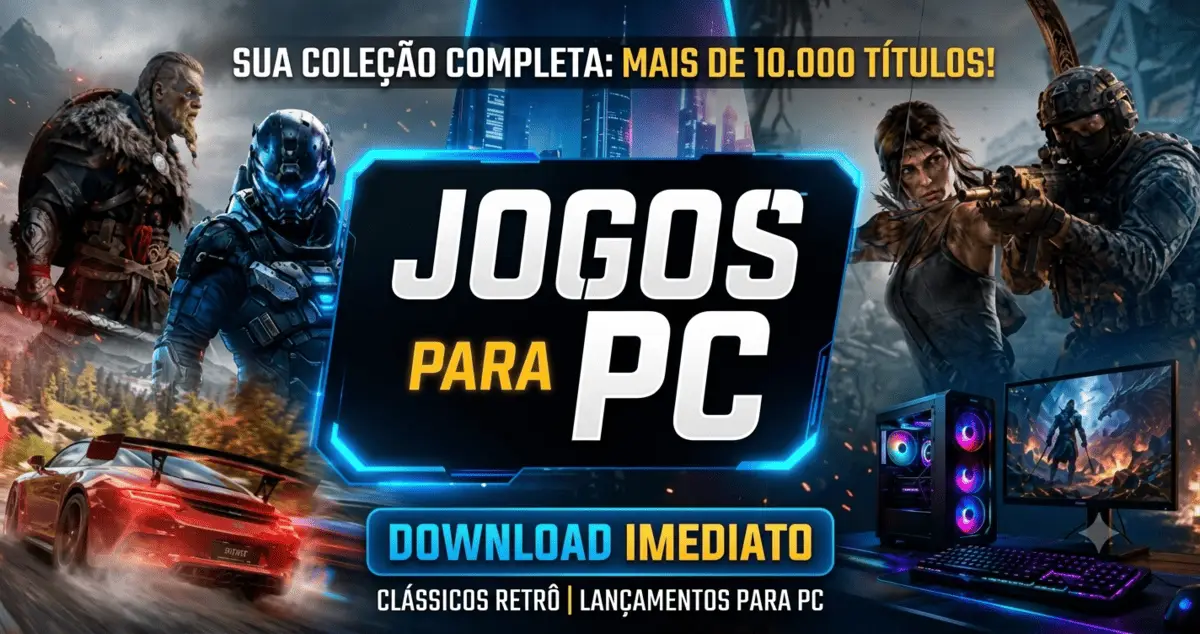 Banner de Jogos para PC - Mais de 10.000 títulos para download imediato, clássicos retrô e lançamentos