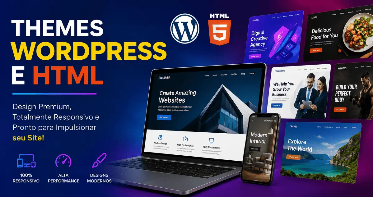Templates para WordPress e HTML Banner de Templates com os melhores temas para wordpress, opencart e HTML