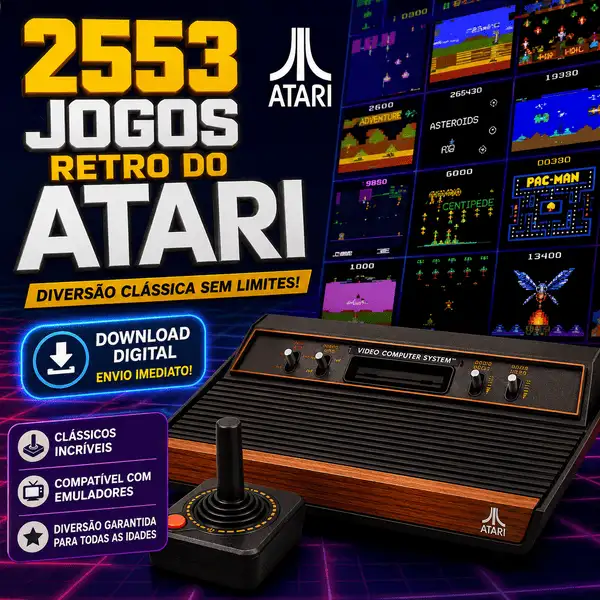 2553 jogos retro do Atari para download digital com clássicos do videogame