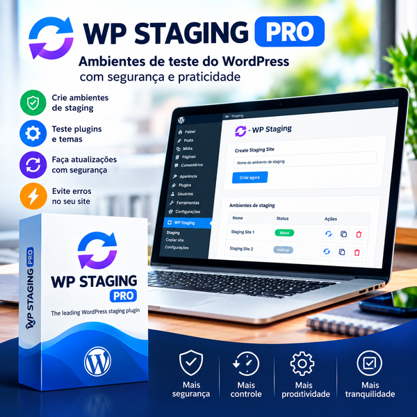 WP Staging Pro plugin para criar ambientes de teste no WordPress