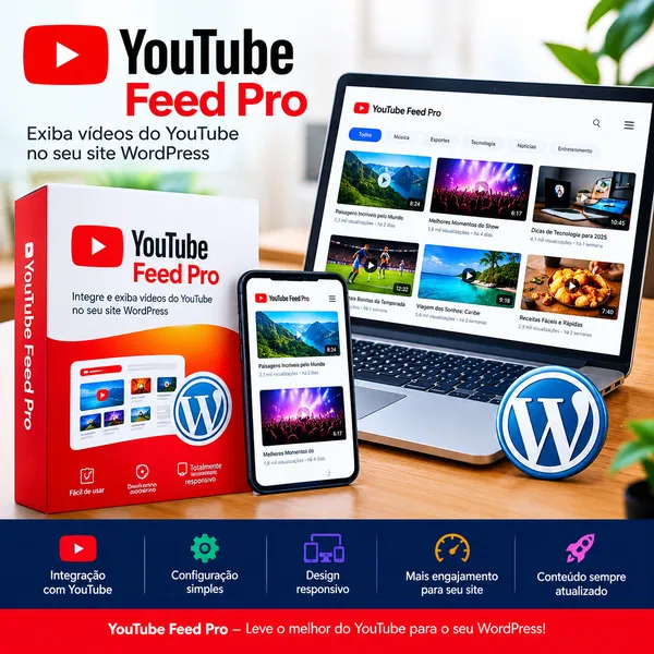 YouTube Feed Pro para exibir vídeos do YouTube no WordPress